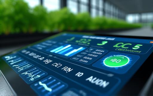 A clean user interface of the smart greenhouse automation dashboard.